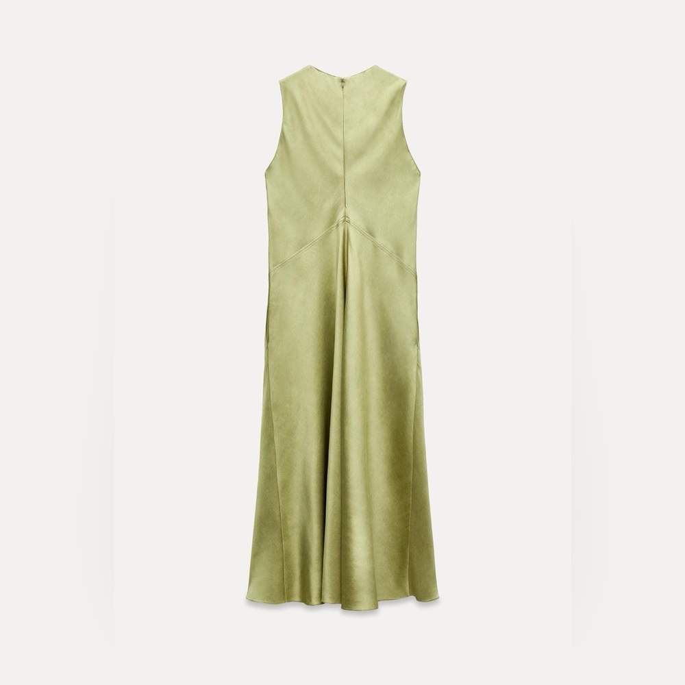 Zara - Midi Dress - Chartreuse - Small - NWT - Picture 2 of 4